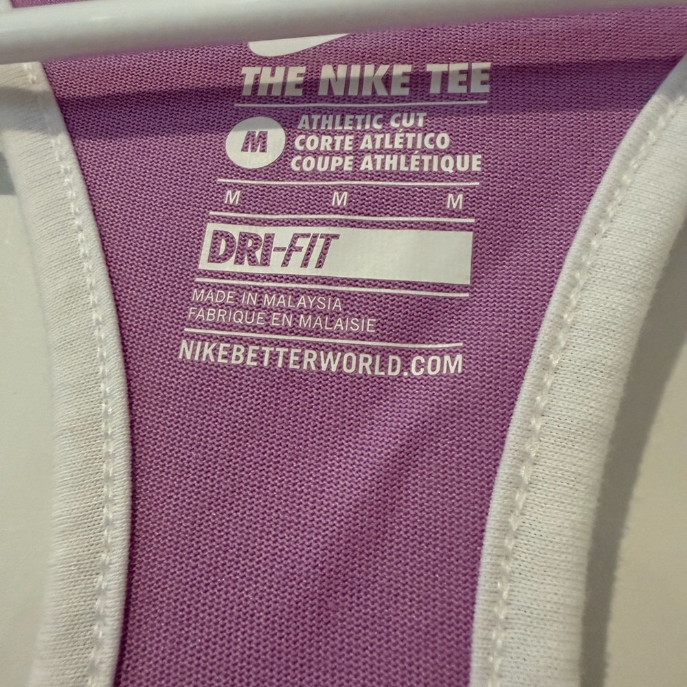 Nike Purple Dri-FIT Tank with White Trim - Picture 2 of 4